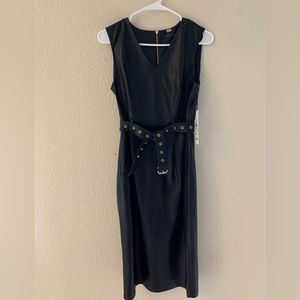 Calvin Klein faux leather dress